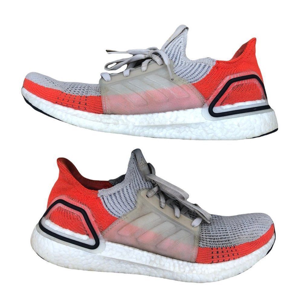 RARE 2019 adidas Ultra Boost 19 Raw White Active Orange Size 10